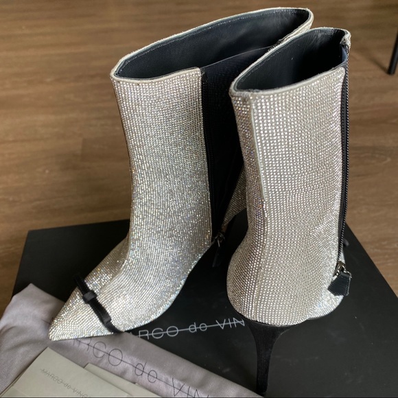 Marco De Vincenzo Crystal Boots Booties 37 NWT - Picture 15 of 16